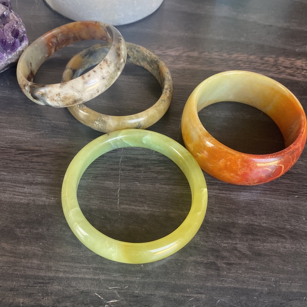 Genuine jadeite bangle bracelets